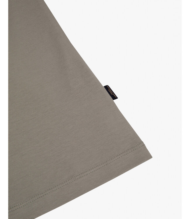 Cavallaro 116241006 heren Marciano polo lange mouw long sleeve olijfgroen katoen stretch