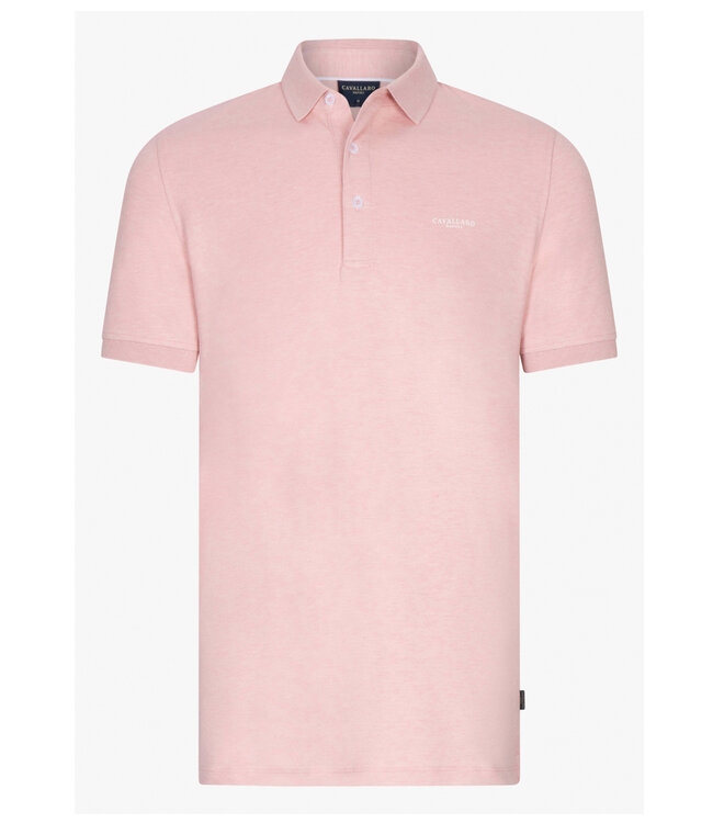 Cavallaro Cavallaro Bavegio heren polo roze melange katoen stretch