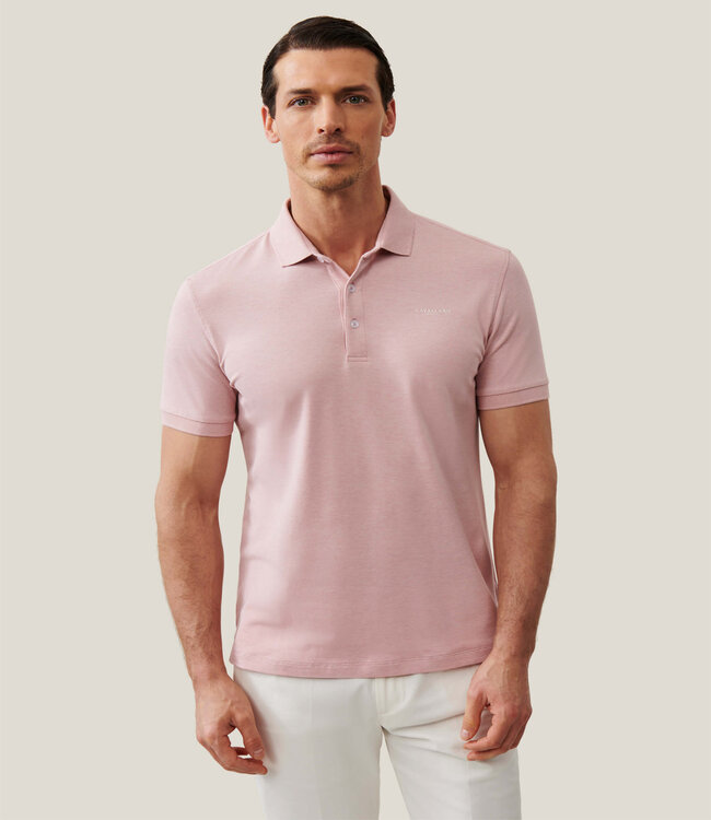 Cavallaro Bavegio heren polo roze melange katoen stretch