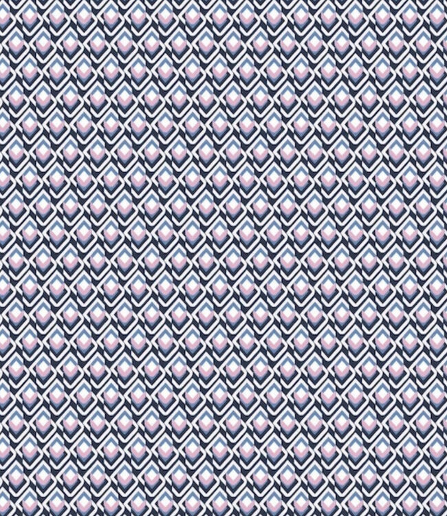 Desoto 73032-3 147 overhemd korte mouw donkerblauw grafische print