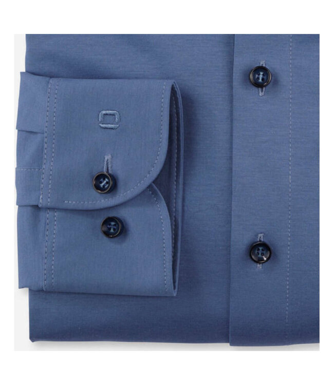 Olymp 2008 64 17 body fit heren overhemd kobaltblauw jersey