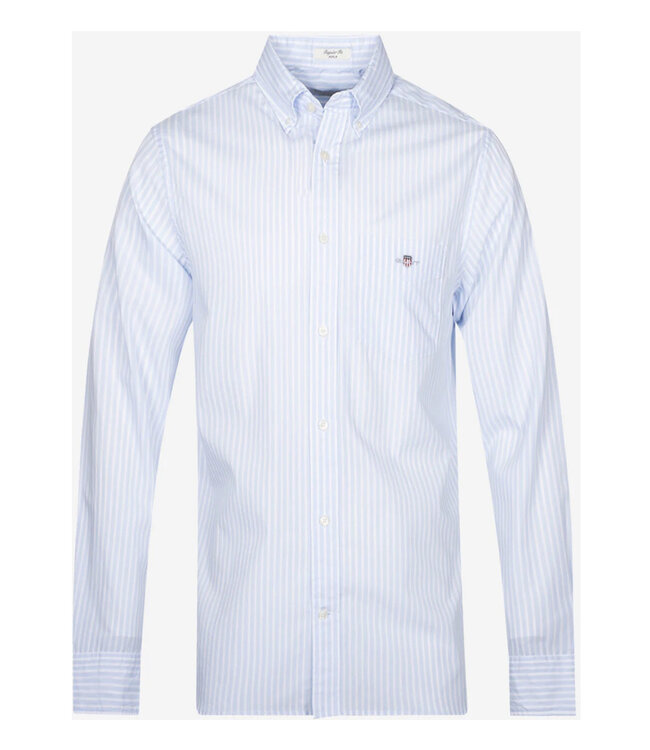 Gant 3000130-455 heren overhemd lichtblauw-wit streepje