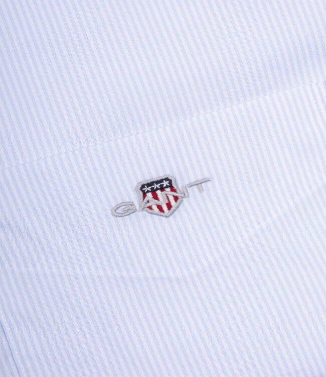 Gant 3000140 455 heren overhemd lichtblauw-wit streepje