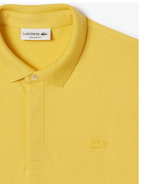 Lacoste regular fit mais geel polo mais geel krokodil