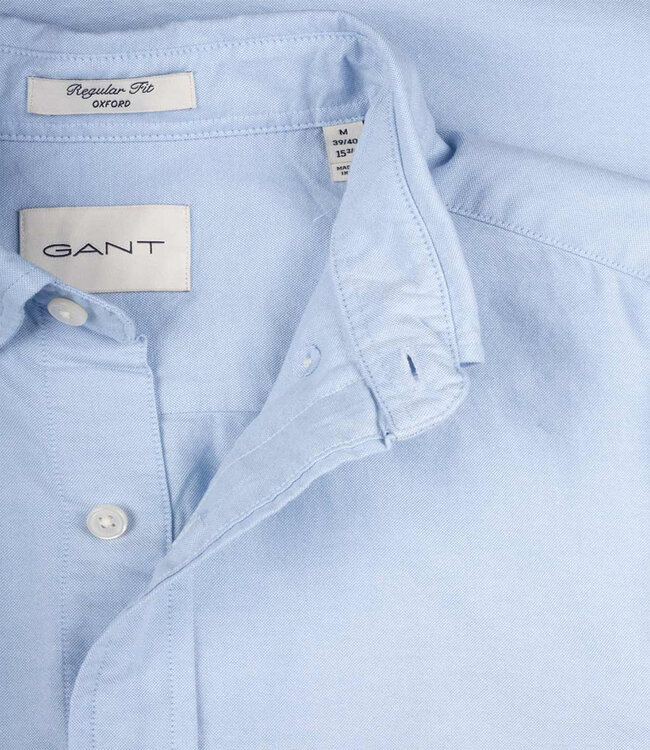 Gant 3000200-455 heren overhemd lichtblauw oxford uni