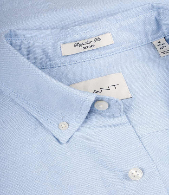 Gant 3000200-455 heren overhemd lichtblauw oxford uni