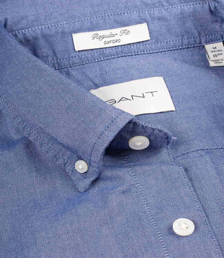 Gant heren overhemd blauw oxford uni