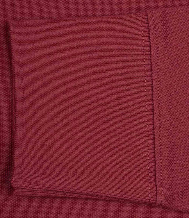 Gant 2230-604 heren polo lange mouw bordeaux rood katoen