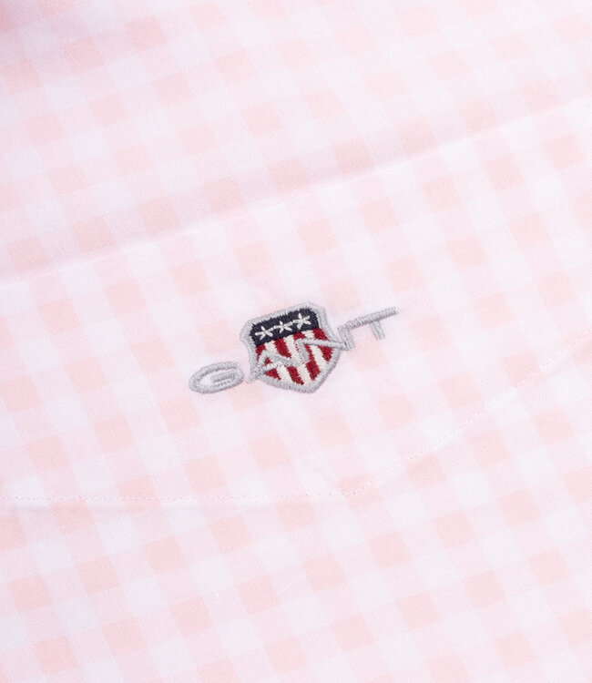 Gant 3000120-662 heren overhemd lichtroze-wit ruitje button down