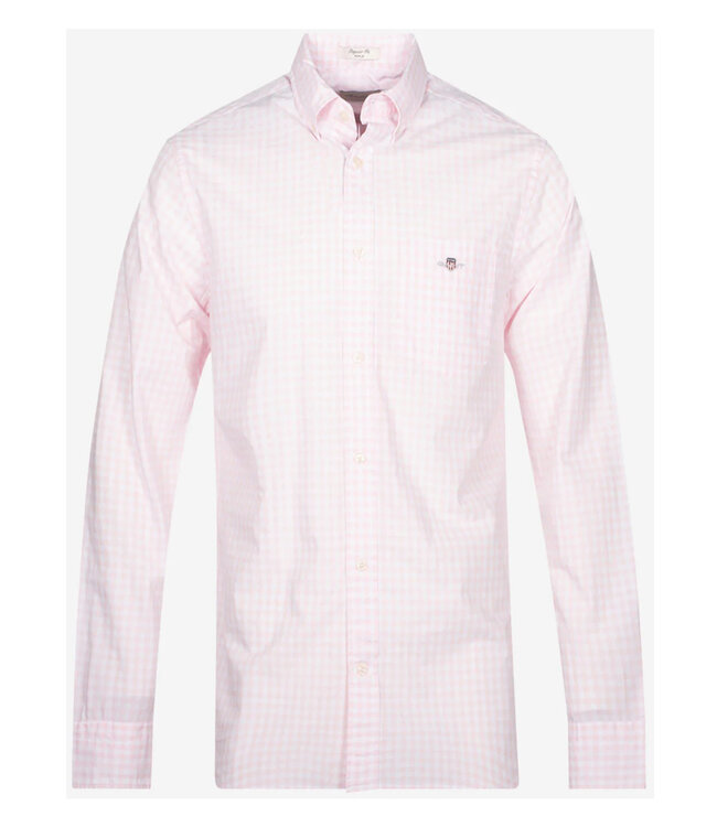 Gant 3000120-662 heren overhemd lichtroze-wit ruitje button down