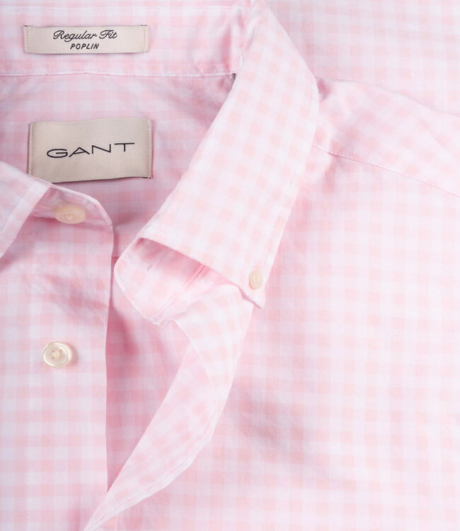 Gant 3000120-662 heren overhemd lichtroze-wit ruitje button down