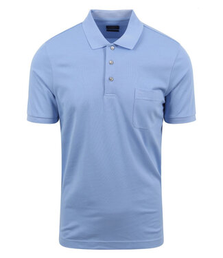 Olymp blauw polo met borstzak active dry