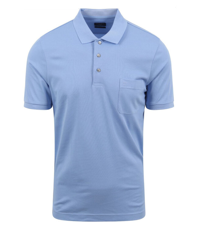 Olymp 5410 72 10 heren polo blauw met borstzak active dry