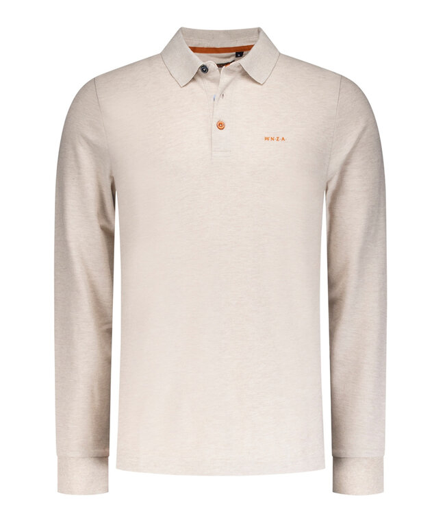 New Zealand Auckland 24GN200 Isaac beige polo lange mouw NZA polo long sleeve