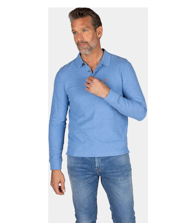 New Zealand Auckland 24GN200 Isaac blauw polo lange mouw NZA polo long sleeve