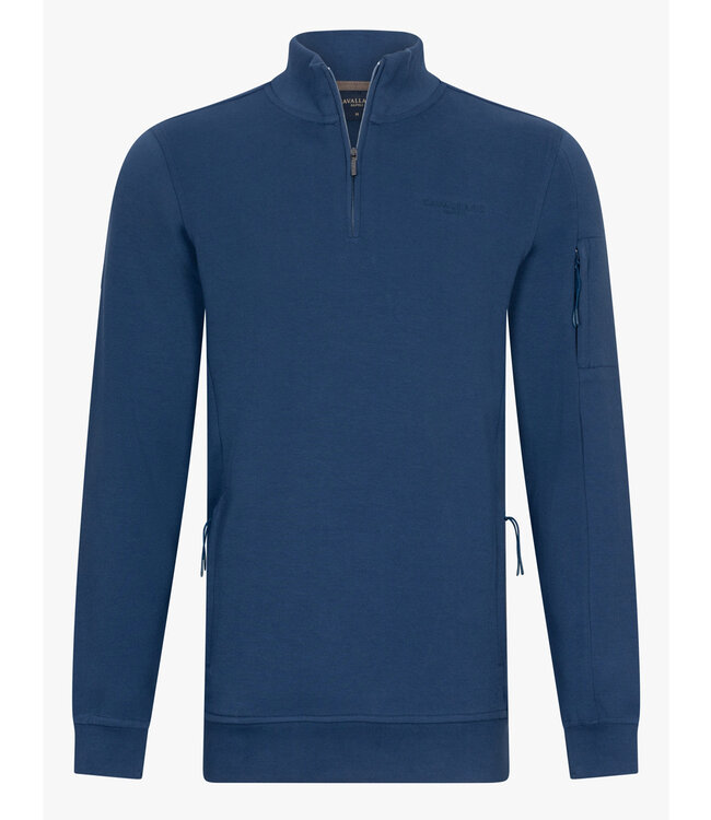 Cavallaro Limited Edition Benalio heren zipper met ritsje blauw