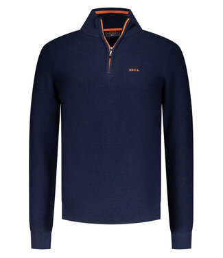 New Zealand Auckland heren zipper donkerblauw structuur met ritsje