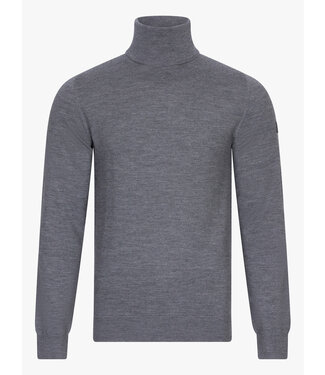 Cavallaro Limited Edition heren dark grey melange coltrui  merino wol