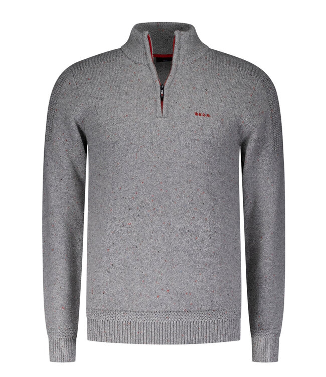 New Zealand Auckland Lincoln 24HN409 1639 heren zipper grey melange grijs met ritsje