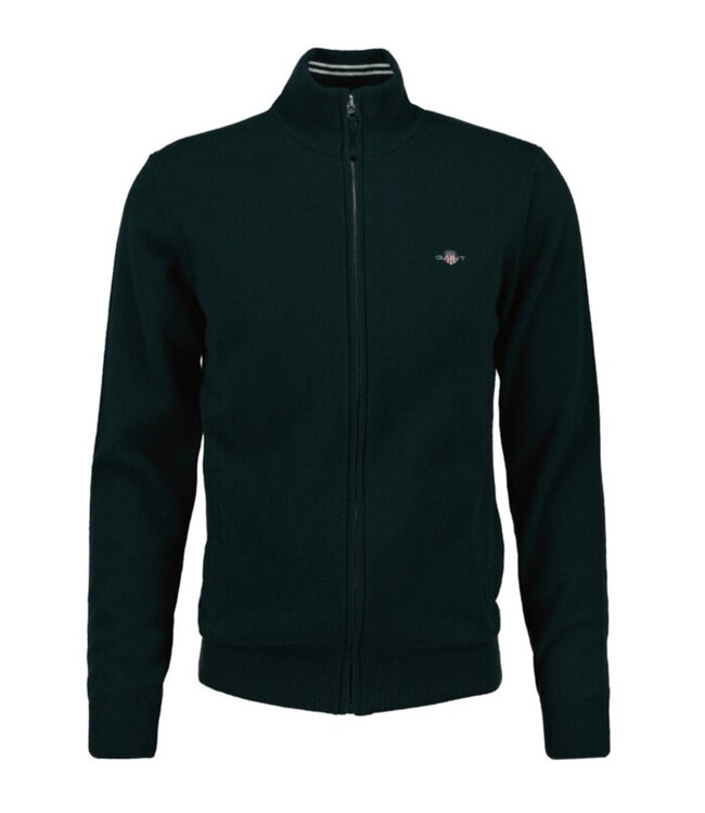 Gant 2022 86214 374 heren donkergroen vest superfine lamswol