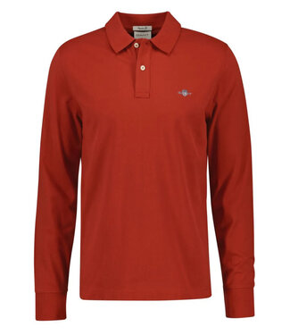 Gant gant heren polo rood lange mouw