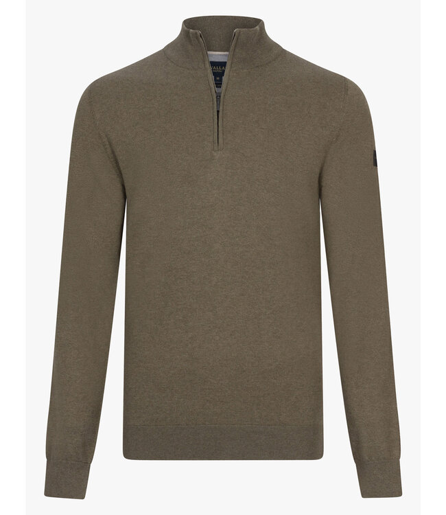 Cavallaro Limited Edition heren groen melange zipper trui  met ritsje