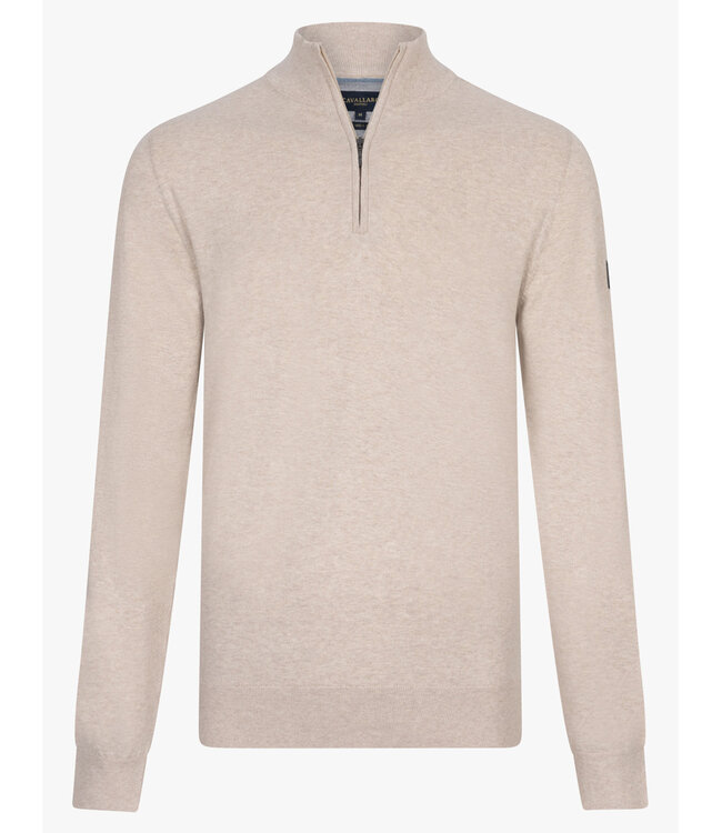 Cavallaro Limited Edition heren beige zipper trui met ritsje