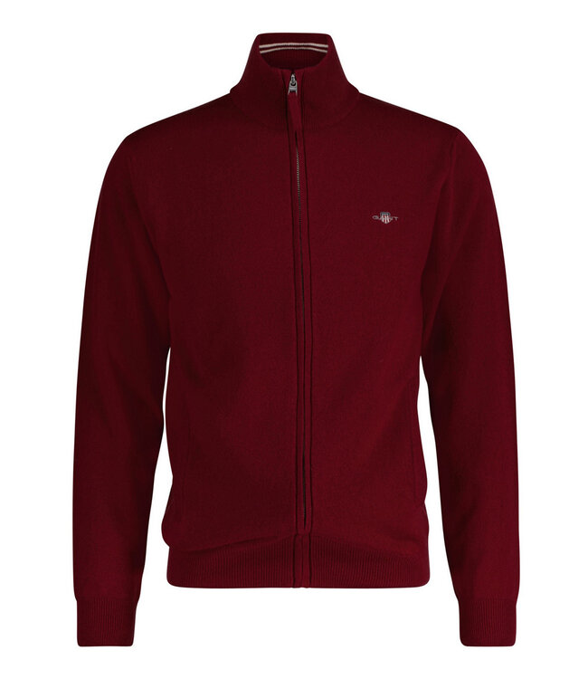Gant 87214 605 heren bordeaux rood vest superfine lamswol