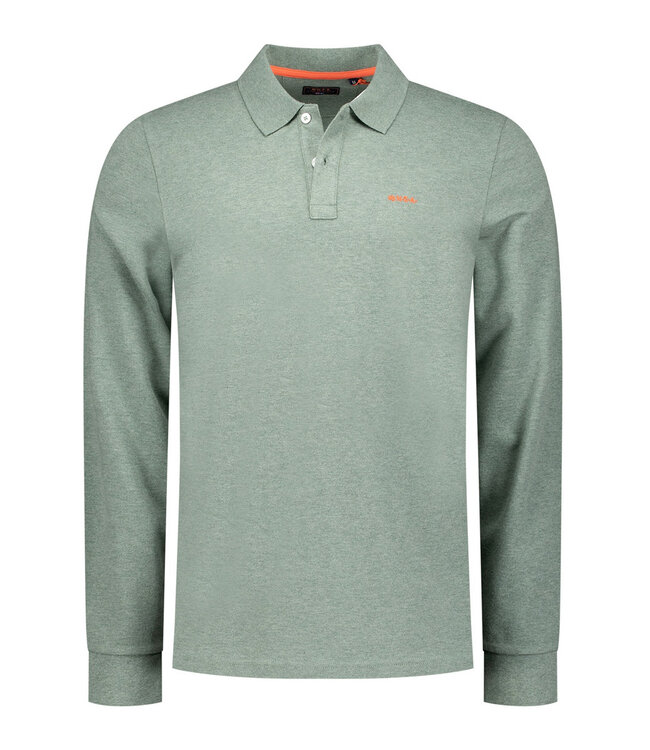 New Zealand Auckland 25AN220 1737 Travis groen jungle green polo lange mouw