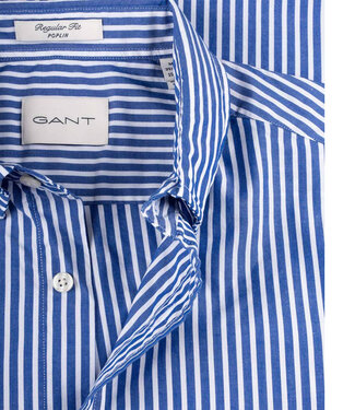 Gant heren overhemd blauw-wit streepje