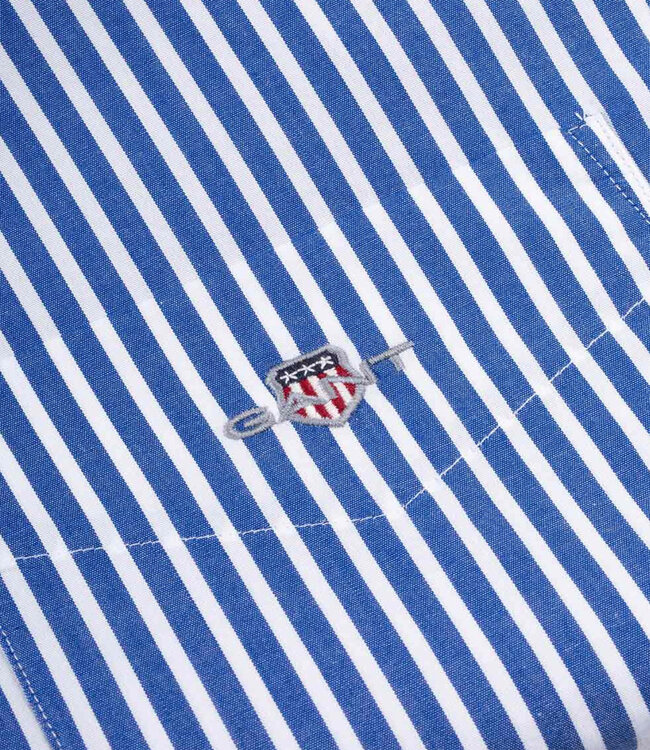 Gant 3000130-436 Gant heren overhemd blauw-wit streepje