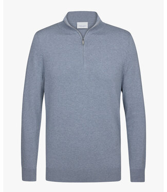 Profuomo PPWJ10007D blauw pullover zipper met ritsje