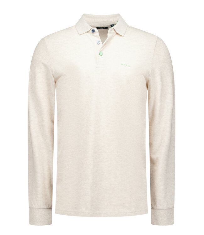 New Zealand Auckland 25BN221 1107 Marshall beige light creme polo lange mouw