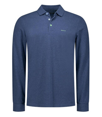 New Zealand Auckland Marshall blauw dusk navy polo lange mouw