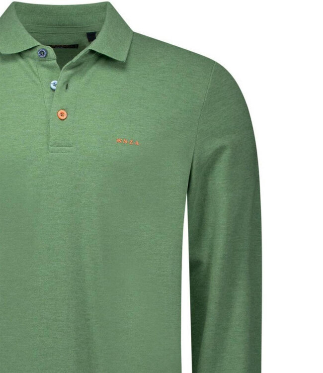 New Zealand Auckland 25BN221 1742 Marshall groen classic army polo lange mouw