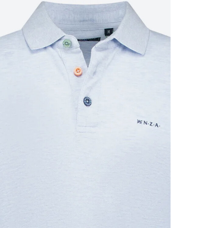 New Zealand Auckland 25BN221 1675 Marshall lichtblauw pastel blue polo lange mouw