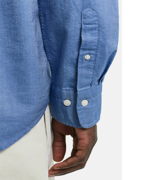 Gant 3000200 407 heren overhemd lange mouw blauw oxford uni rich blue