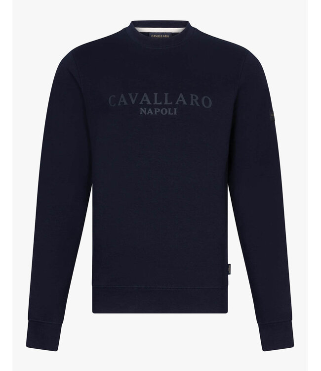 Cavallaro Limited Edition celio round neck sweater ronde hals donkerblauw