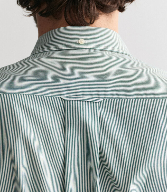 Gant 3000140 373 heren overhemd groen-wit streepje lange mouw