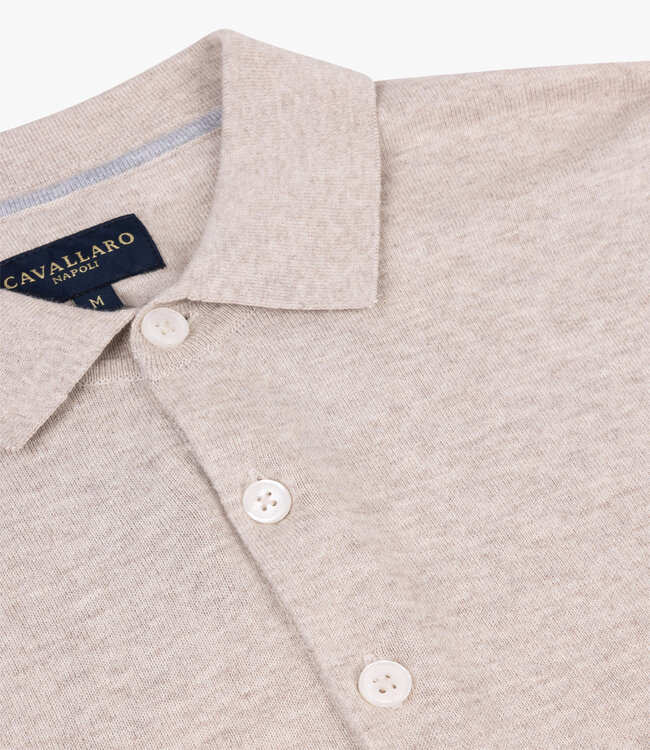 Cavallaro Limited Edition Sorrentino polo lange mouw kit melange