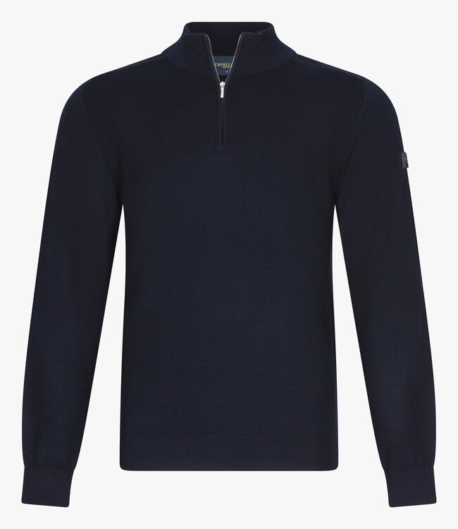Cavallaro Limited Edition Palio donkerblauw heren zipper trui
