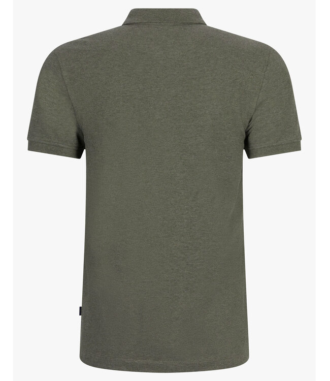 Cavallaro 116251003 Limited Edition heren polo bavone mid green melange organisch katoen stretch