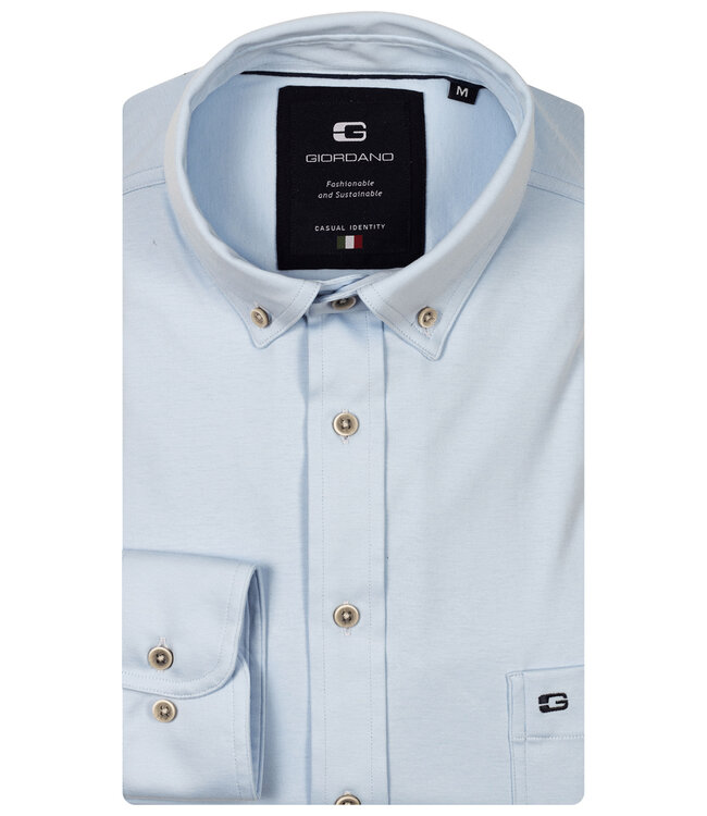 Limited Edition liquid cotton jersey overhemd lichtblauw