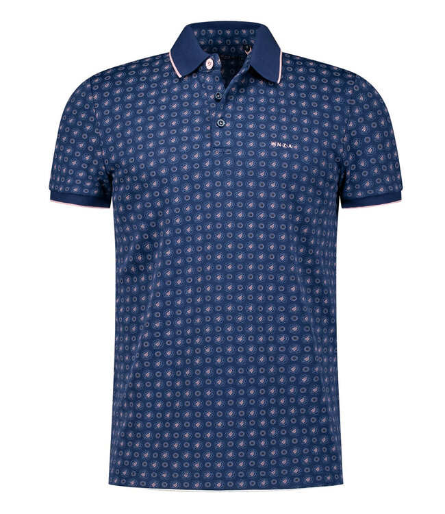 New Zealand Auckland Ari 25CN105 1680 LIGHT NAVY Polo blauw met speciale print