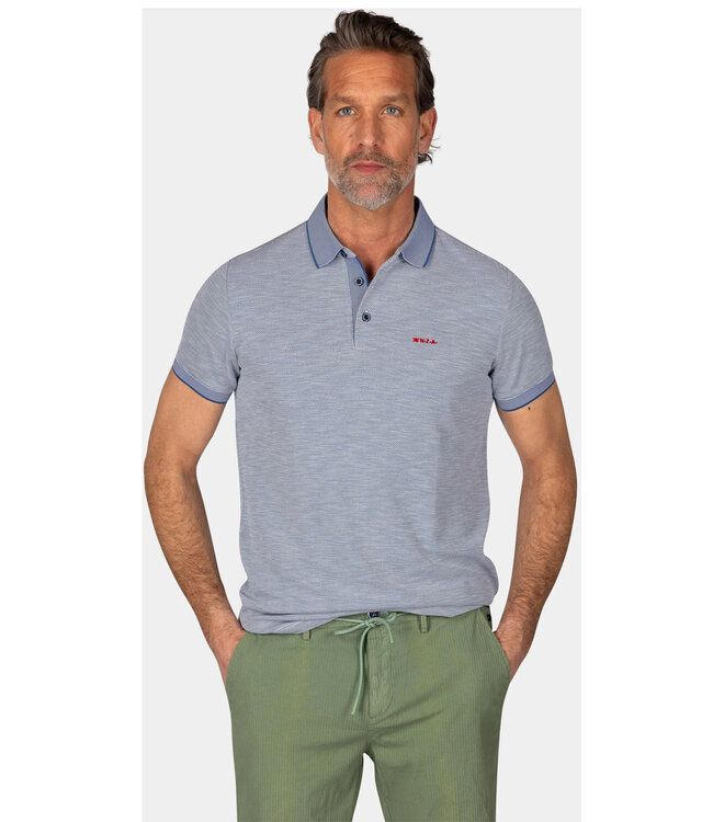 New Zealand Auckland Corbin 25CN151 1669 polo donkerblauw structuur ROYAL PETROL