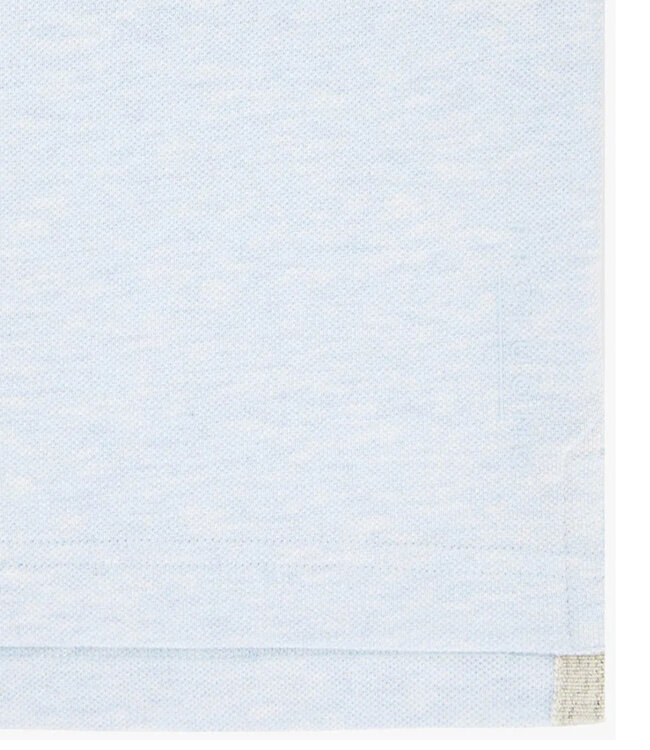 Profuomo heren polo korte mouw lichtblauw pique katoen