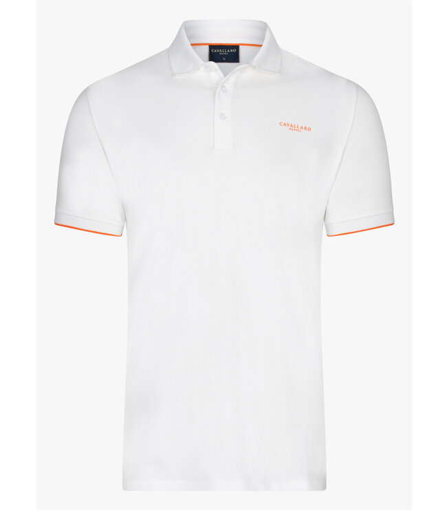 Cavallaro Limited Edition heren polo EK  off white katoen stretch