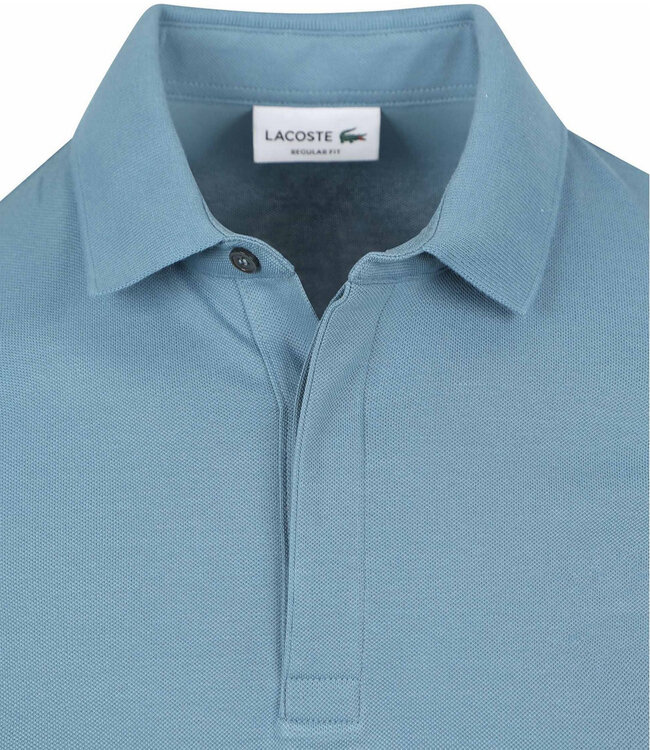 Lacoste Limited Edition model paris regular fit polo blauw met blauw krokodil