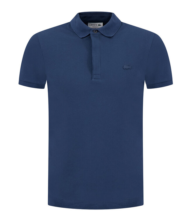Lacoste Limited Edition model paris regular fit polo donker blauw met donker blauw krokodil