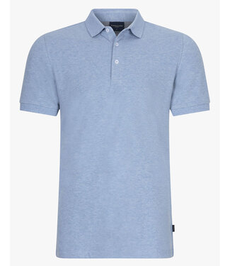 Cavallaro Limited Edition heren polo lichtblauw melange katoen stretch